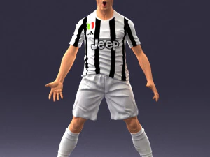 soccer player 1123-2 3d print ready 3D Print Model