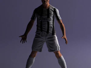 soccer player 1123-2 3d print ready 3D Print Model