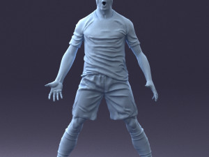 soccer player 1123-2 3d print ready 3D Baskı Modeli