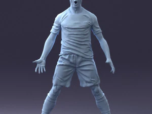 soccer player 1123-2 3d print ready 3D Print Model