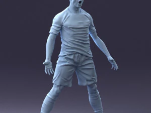 soccer player 1123-2 3d print ready 3D Print Model