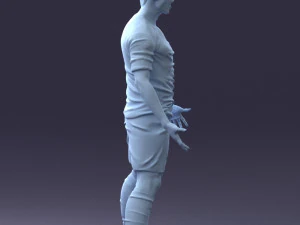 soccer player 1123-2 3d print ready 3D Print Model