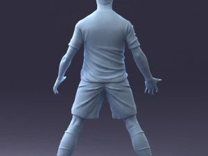 soccer player 1123-2 3d print ready 3D Print Model
