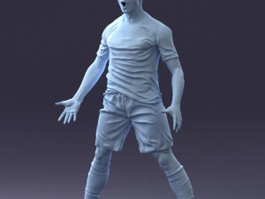 soccer player 1123-2 3d print ready 3D Print Model