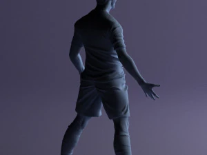 soccer player 1123-2 3d print ready 3D Print Model