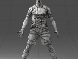 soccer player 1123-2 3d print ready 3D Print Model