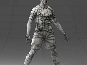 soccer player 1123-2 3d print ready 3D Print Model