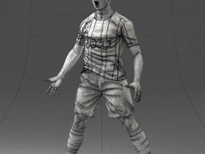 soccer player 1123-2 3d print ready 3D Print Model
