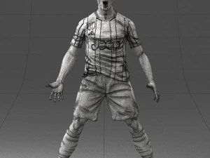 soccer player 1123-2 3d print ready 3D Print Model