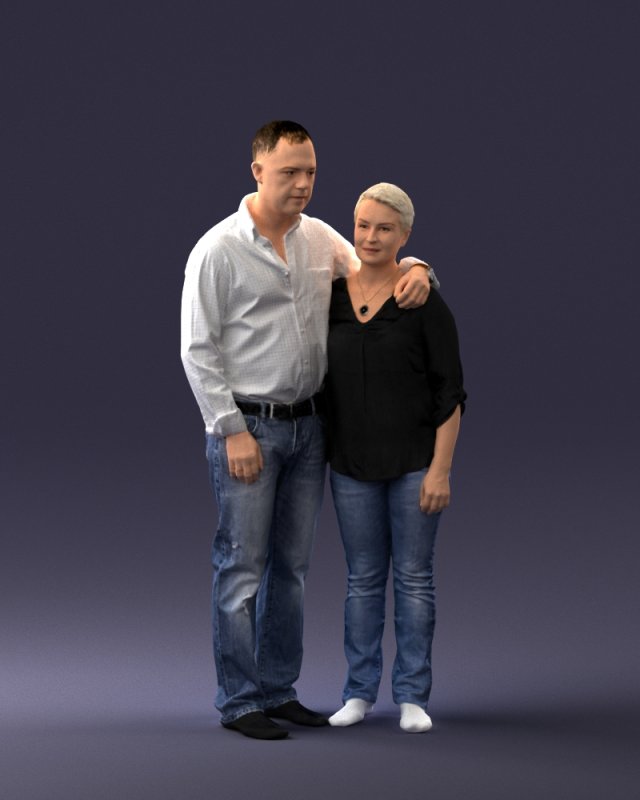 couple 1205 3d print ready 3D-printmodel .c4d .max .obj .3ds .fbx .stl .blend 
