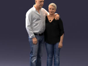 000231 Couple Standing Together Embracing Pose 1205 3dp 3D Print Model