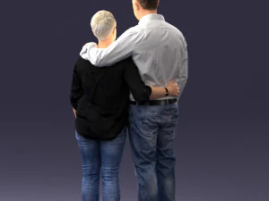 000231 Couple Standing Together Embracing Pose 1205 3dp 3D Print Model