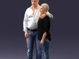 000231 Couple Standing Together Embracing Pose 1205 3dp 3D Print Model
