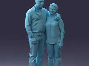 000231 Couple Standing Together Embracing Pose 1205 3dp 3D Print Model