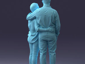 000231 Couple Standing Together Embracing Pose 1205 3dp 3D Print Model