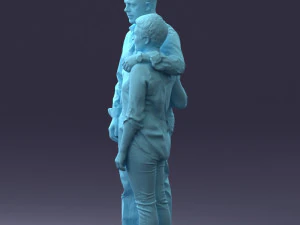 000231 Couple Standing Together Embracing Pose 1205 3dp 3D Print Model