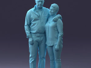 000231 Couple Standing Together Embracing Pose 1205 3dp 3D Print Model
