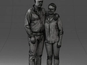 000231 Couple Standing Together Embracing Pose 1205 3dp 3D Print Model