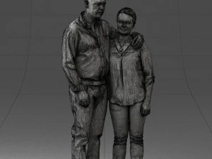 000231 Couple Standing Together Embracing Pose 1205 3dp 3D Print Model