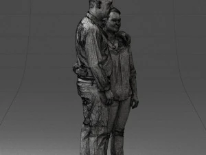 000231 Couple Standing Together Embracing Pose 1205 3dp 3D Print Model