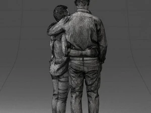 000231 Couple Standing Together Embracing Pose 1205 3dp 3D Print Model
