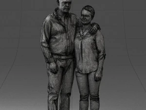 000231 Couple Standing Together Embracing Pose 1205 3dp 3D Print Model