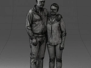 000231 Couple Standing Together Embracing Pose 1205 3dp 3D Print Model