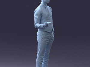 businessman with dollars 1224 3D Model