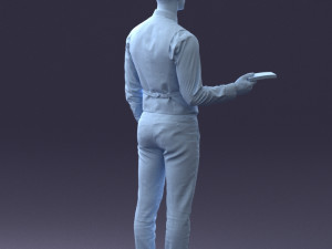 businessman with dollars 1224 3D Model