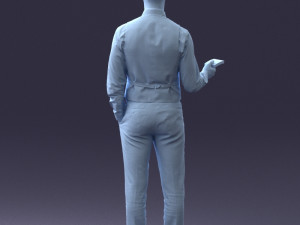 businessman with dollars 1224 3D Model