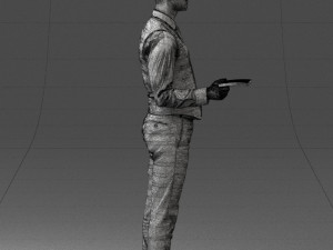 businessman with dollars 1224 3D Model