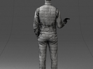 businessman with dollars 1224 3D Model