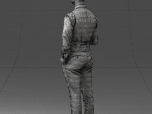 businessman with dollars 1224 3D Model