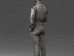 000235 Businessman in Vest Suit Holding Money 1224 3D Model