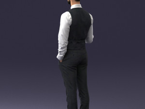 businessman with dollars 1224 3d print ready Modèles 3D en vedette
