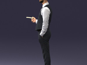 businessman with dollars 1224 3d print ready Modèles 3D en vedette