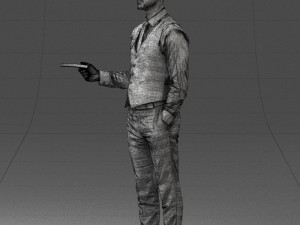 businessman with dollars 1224 3d print ready Modèles 3D en vedette