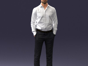 businessman in shirt 0116-1 3D Model