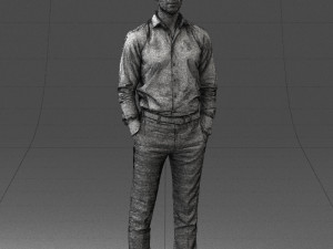 businessman in shirt 0116-1 Modelo 3D