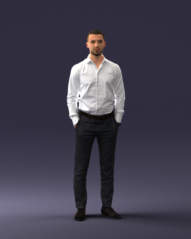 businessman in shirt 0116-1 3d print ready 3D 打印模型 .c4d .max .obj .3ds .fbx .stl .blend 
