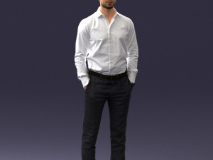 businessman in shirt 0116-1 3d print ready 3D 打印模型