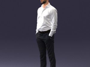 businessman in shirt 0116-1 3d print ready 3D 打印模型