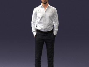businessman in shirt 0116-1 3d print ready 3D 打印模型