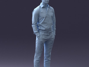 businessman in shirt 0116-1 3d print ready 3D 打印模型