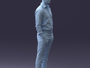 businessman in shirt 0116-1 3d print ready 3D 打印模型