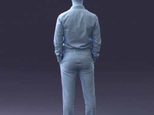 businessman in shirt 0116-1 3d print ready 3D 打印模型