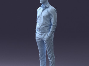 businessman in shirt 0116-1 3d print ready 3D 打印模型