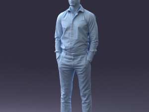 businessman in shirt 0116-1 3d print ready 3D 打印模型
