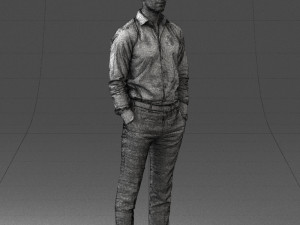 businessman in shirt 0116-1 3d print ready 3D 打印模型