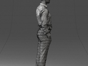 businessman in shirt 0116-1 3d print ready 3D 打印模型